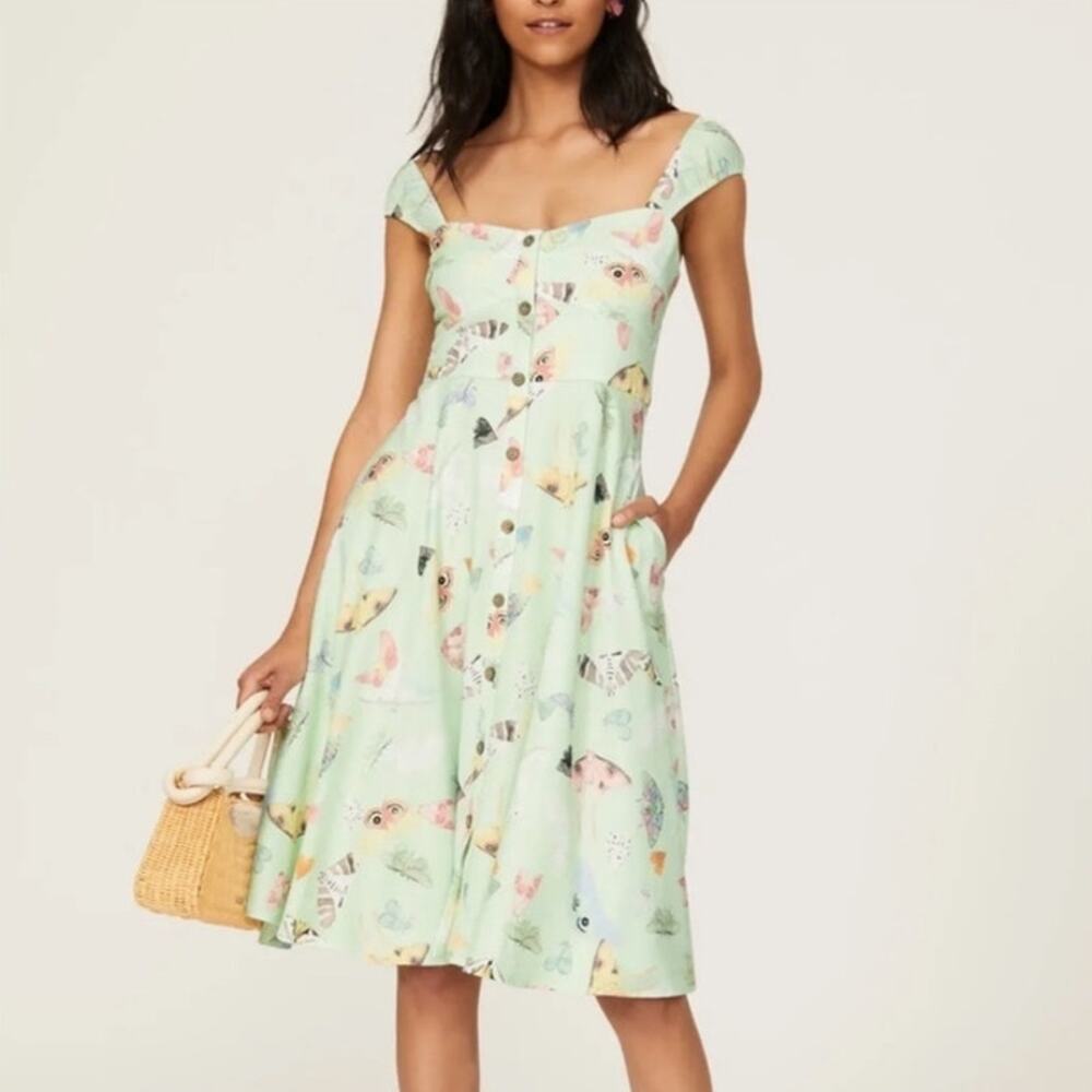 NWOT ModCloth x Hutch Let’s Recap Butterfly Dress Size 8